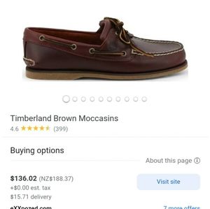 Brand new timberland  moocasins  worn once